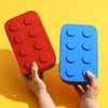Lego Rectangular Lunch-Box; Blue & Red